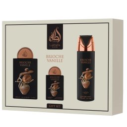 Lattafa Brioche Vanille Woda perfumowana 100ml spray + Woda perfumowana 20ml spray + Dezodorant 200ml spray