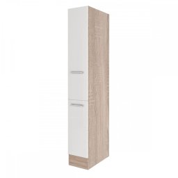 Komoda Yorki 30 cm w kolorze db sonoma z biaym frontem o jedwabistym poysku