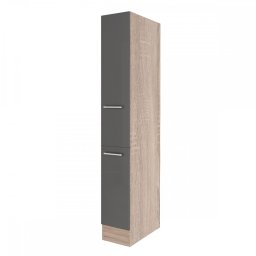 Komoda Yorki 30 cm w kolorze db sonoma z antracytowym frontem o jedwabistym poysku