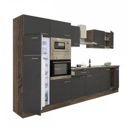 Meble kuchenne Yorki 330 z korpusem db york, front antracyt jedwabisty poysk