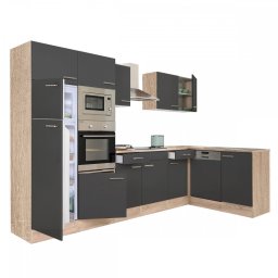 Yorki 340 narona szafka kuchenna z korpusem db sonoma, front antracyt jedwabisty poysk