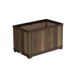 Plastikowa skrzynka na kwiaty Deco brick 81 L orzech woski
