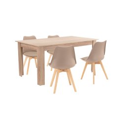 Zestaw jadalniany Lola 4+1 be-db sonoma