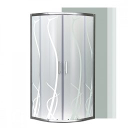 Spirit BAMBOO 90x90x180cm zakrzywiona kabina prysznicowa bez brodzika