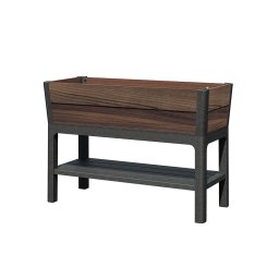 Podwyszona plastikowa donica ogrodowa Deco z doln pk 110L orzech