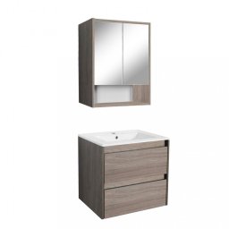 Kompletne meble azienkowe Porto 60 w kolorze ciemnoczerwonym