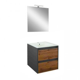 Kompletne meble azienkowe Porto Prime 60 w kolorze antracytowy db country