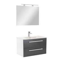 Vario Clam 80 kompletne meble azienkowe biay-antracyt