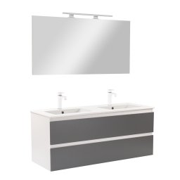 Vario Forte 120 kompletne meble azienkowe biay-antracyt