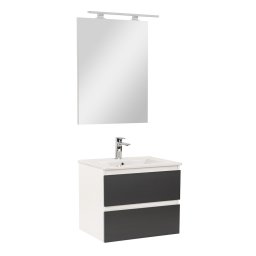 Vario Forte 60 kompletne meble azienkowe biay-antracyt