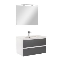 Vario Forte 80 kompletne meble azienkowe biay-antracyt