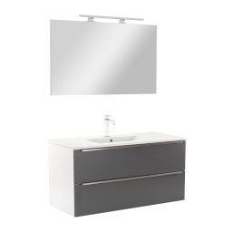 Vario Trim 100 kompletne meble azienkowe biay-antracyt