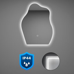 Lustro Wave 60 z owietleniem led 60x80 cm