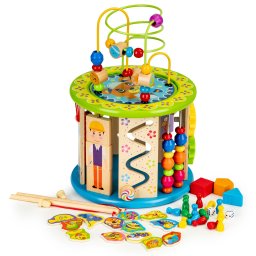Wielofunkcyjna drewniana zabawka edukacyjna Montessori