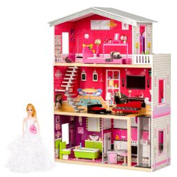 Drewniany domek dla lalek Malibu Residence z wind