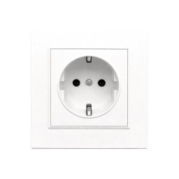 Gniazdo z uziemieniem Nova 16A 250V biae