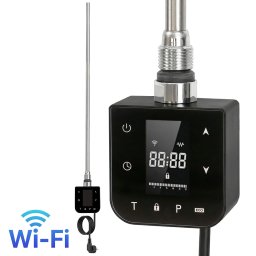 Grzaka wifi do suszarki do rcznikw z cyfrowym termostatem 800W czarna