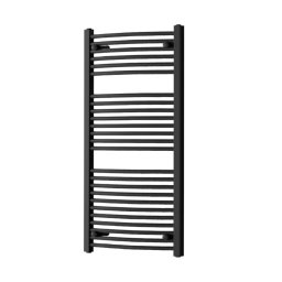 Zakrzywiony grzejnik suszarki do rcznikw 1200x600 mm czarny