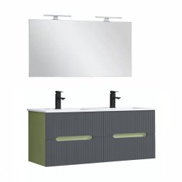 Trent Frdszobabtor 120 cm kermia mosdval tkrrel 60x120 cm pisztciazld-antracit szrke