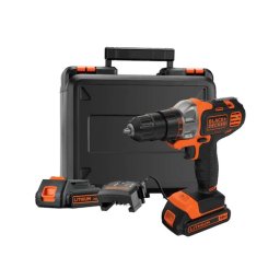 BLACK+DECKER Narzędzia - AKU wielofunkcyjna wiertarko-wkrętarka 18 V, 2x akumulator 1,5 Ah Li-Ion, ładowarka MT218KB-QW