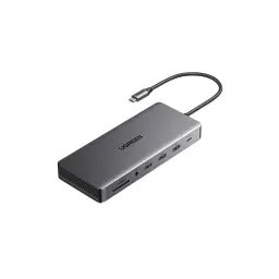 UGREEN CM681 4x USB 2x HDMI DisplayPort RJ45 SD/TF AUX PD 100W Szary