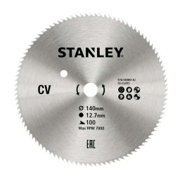 Stanley Akcesoria - Tarcza pilarska do drewna 140x12,7 mm, 100 zębów STA10080-XJ