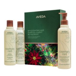 Aveda Invigorating Awe Rosemary Mint szampon do wĹosĂłw 250ml + odĹźywka do wĹosĂłw 250ml + Ĺźel pod prysznic 250ml