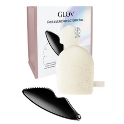 Glov Face Architecture nowoczesny masaĹźer Gua Sha + rÄkawiczka do demakijaĹźu i oczyszczania