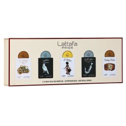 Lattafa Pride Bike1910 + Shaheen Silver + African Drummer + Shuyukh Silver + Vintage Radio 5 x Woda perfumowana 20ml spray