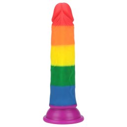 Lovetoy Prider - realistyczny dildo - 19 cm - tęczowy