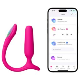 Lovense Lush Anal - wibrator analny sterowany aplikacją, z diodą LED - różowy