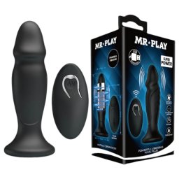 MR. PLAY - wibrujący korek analny bezprzewodowy ładowany USB czarny