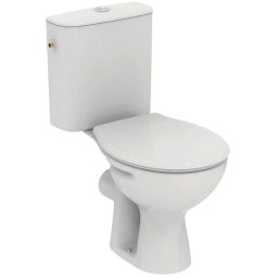 Ideal Standard Alpha - Kompakt WC z deską sedesową, odpływ poziomy, dopływ z boku, biały W333401