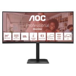 AOC Monitor CU34E4CV 34 cale 120Hz Curved VA HDMIx2 DP RJ45 HAS Głośniki