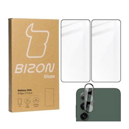 Bizon 2x Szkło + szybka na aparat Edge 2 Pack do Samsung Galaxy S24