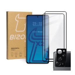 Bizon 2x Szkło + szybka na aparat Edge 2 Pack do Xiaomi Poco X5 Pro