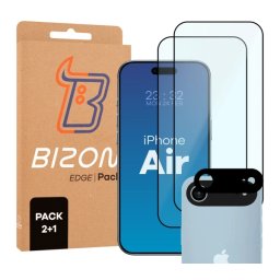Bizon 2x Szkło + szybka na aparat Edge Pack do iPhone Air