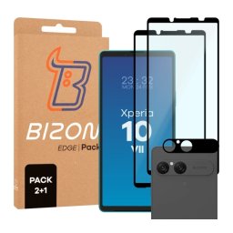 Bizon 2x Szkło + szybka na aparat Edge Pack do Sony Xperia 10 VII