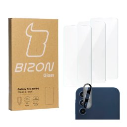 Bizon 3x Szkło hartowane + szybka na aparat Clear 2 Pack do Samsung Galaxy A15 5G/4G
