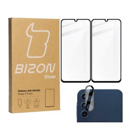 Bizon 2x Szkło + szybka na aparat Edge 2 Pack do Samsung Galaxy A15 5G/4G