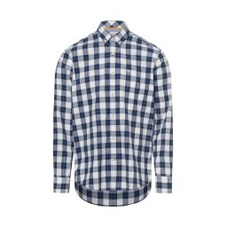 Camel Active Męska koszula casual Mężczyźni Regular Fit Bawełna niebieski|biały, M