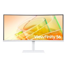 Samsung Monitor 34 cale ViewFinity S65CT VA 3440x1440 UWQHD 21:9 1xHDMI 1xDP 2xTB 4.0(90W/15W) 3xUSB 3.0 LAN 5ms 100Hz HAS głośniki zakrzywiony biały