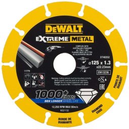 DeWALT Akcesoria - Diamentowa tarcza tnąca do metalu 125x22,2 mm DT40252