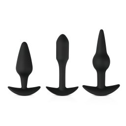 Easytoys - zestaw różnorodnych korków analnych - czarny