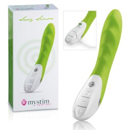 mystim - wibrator z 2 silnikami - wodoodporny silikon - zielony