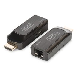 Digitus Mini Przedłużacz/Extender HDMI do 50m po skrętce Cat.6/7, 1080p 60Hz FHD, HDCP 1.2, z audio (zestaw)