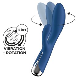 Satisfyer Spinning Rabbit 1 - wibrator z obrotowym ramieniem łechtaczkowym (niebieski)