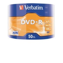 Verbatim DVD-R 16x 4.7GB 50P SP Matt Silver Wrap 43788