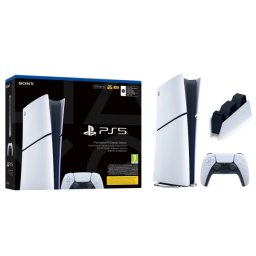 Sony PlayStation 5 Digital Slim E Chassis (PS5) 825GB + Stacja ładowania DualSense