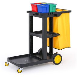 B2B Partner Profesjonalny wózek sprzątający z 4 wiadrami i workiem, 1120 × 470 × 1100 mm